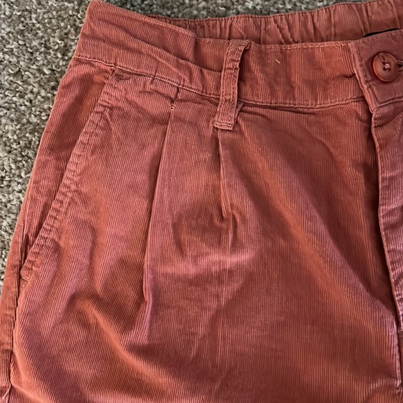 ASOS Salmon Corduroy Shorts size 32 with partial elastic - Picture 2 of 4